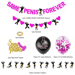 Ultimate SAME PENIS FOREVER Bunting Banner Pack Hens Night Bachelorette