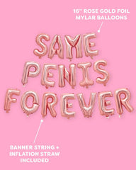 SAME PENIS FOREVER Rose Gold Foil Balloon 16" For Hens Party Engagement Hen Party Bridal Shower Kitchen Tea