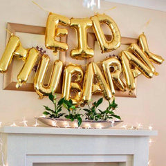 Eid Mubarak / Ramadan Mubarak Foil Balloons Bunting Garland Decoration