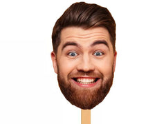 Big Face on A Stick - Custom Head Cutouts Sticker