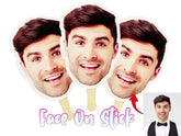 Big Face on A Stick - Custom Head Cutouts Sticker