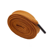 250x Yellow 250x Brown 52"x0.28" Fabric shoelaces with Black Metal Tips in bulk pack