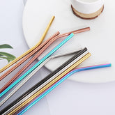 4x Stainless Steel Reusable Metal Drinking Straws