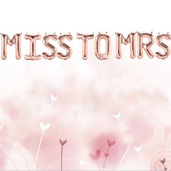 MISS TO MRS 16" Rose Gold Foil Balloon