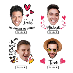 Hen Party Temporary Tattoo Custom Made Groom Face Favors