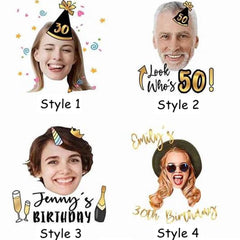 Personalised Custom Made Birthday Girl Boy Face Tattoo Favors