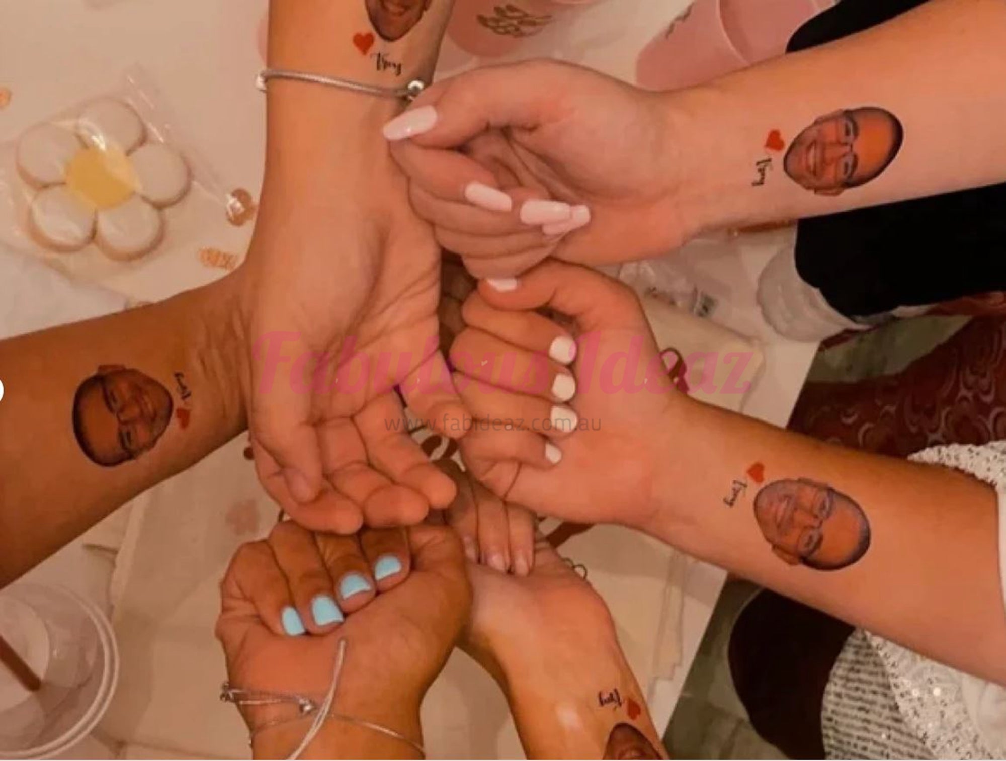 Personalised Custom Made Birthday Girl Boy Face Tattoo Favors