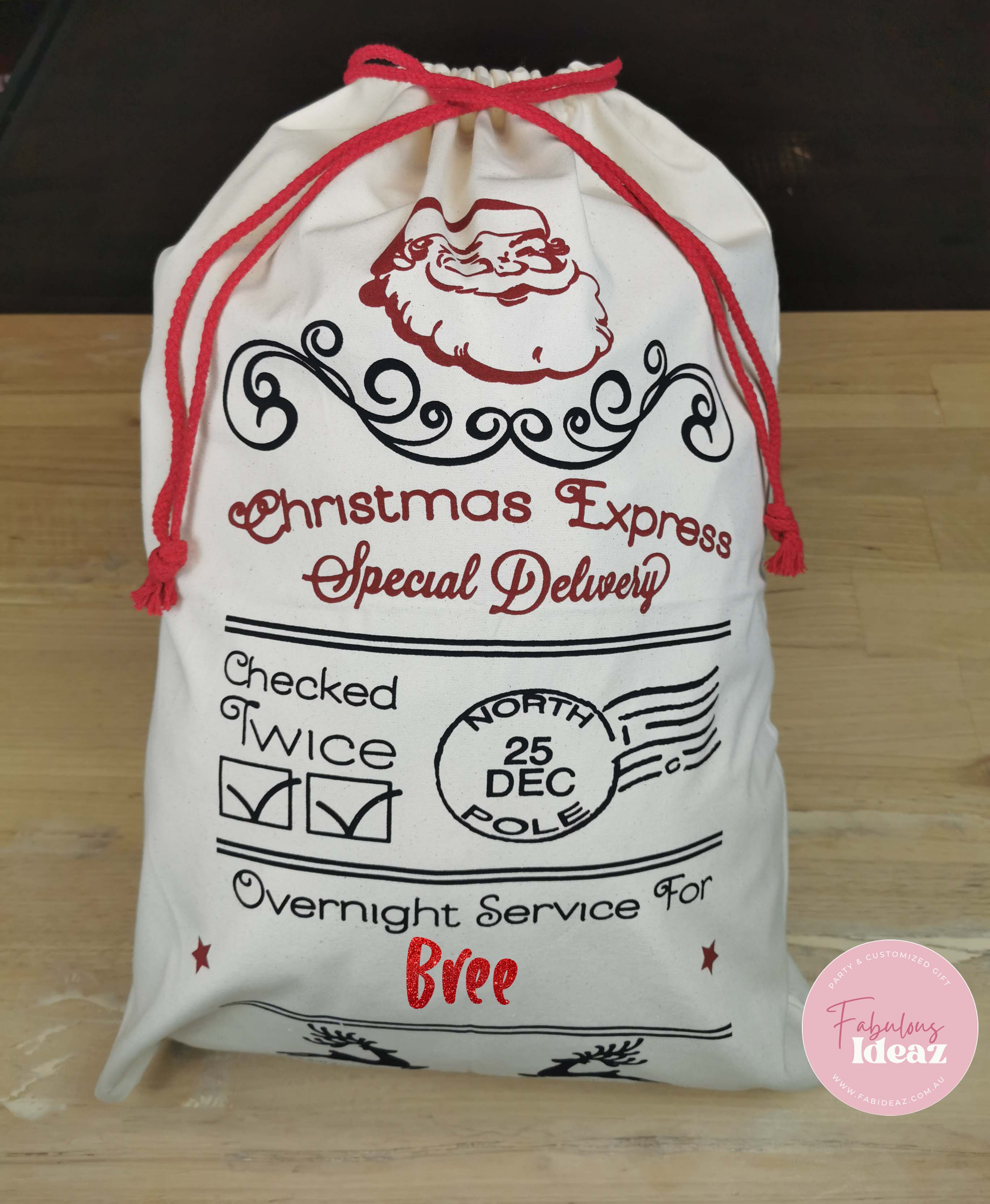 Personalised Christmas Stocking Santa Sacks