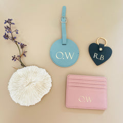 Personalized Card Wallet with Monogram