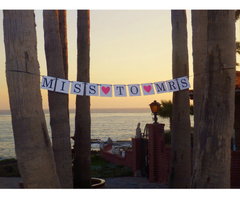 MISS TO MRS WITH ALL MY BITCHES 2 in 1 Hens Bachelorette Party Banner Garland