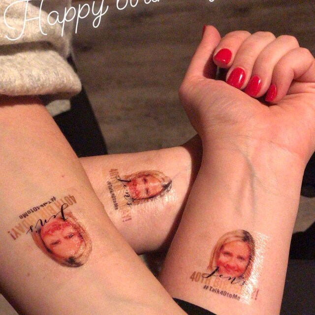 Personalised Custom Made Couple Milestone Anniversary Face Temporary Tattoo Favors