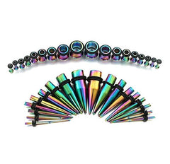 36x Ear Stretching Kit - Rainbow