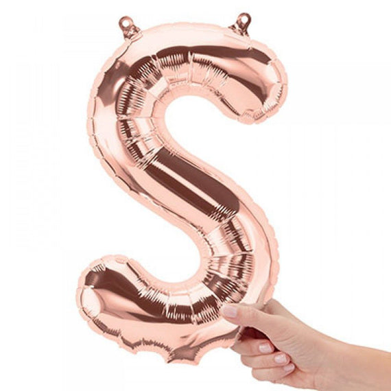 Rose Gold Foil Balloon Letters Numbers 16"/ 41CM Birthday Hens Wedding Decor Baby Shower Mylar Foil Metalic