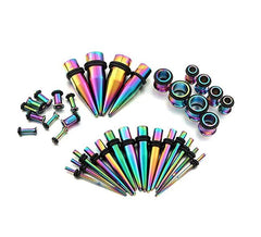 36x Ear Stretching Kit - Rainbow