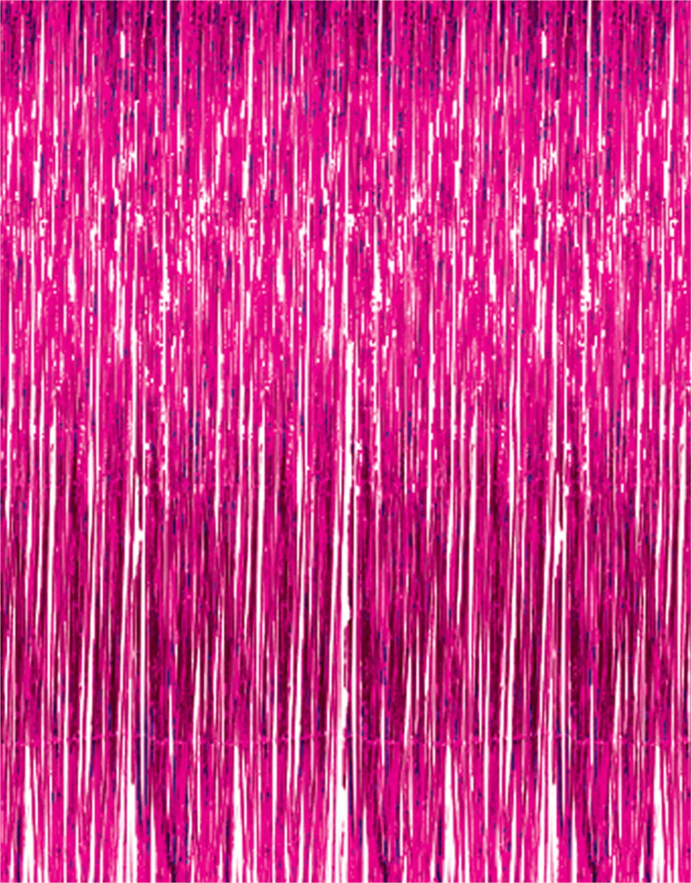 Metallic Tinsel Curtain Foil 1m 2m 3m 4m 5m Backdrop PomPoms Streamers Decor