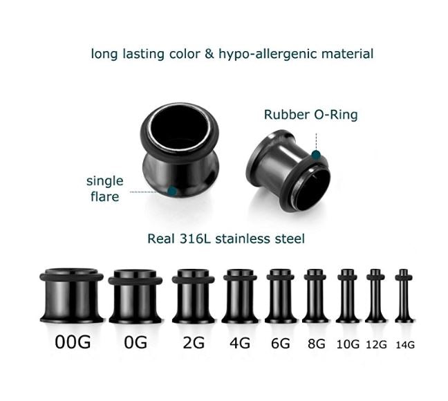 36x Ear Stretching Kit - Rainbow