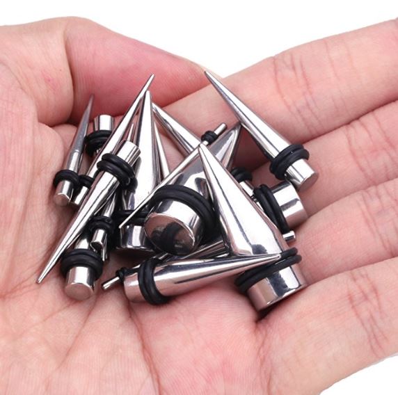 36x Ear Stretching Kit - Silver