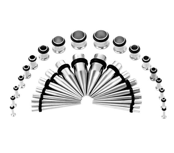 36x Ear Stretching Kit - Silver