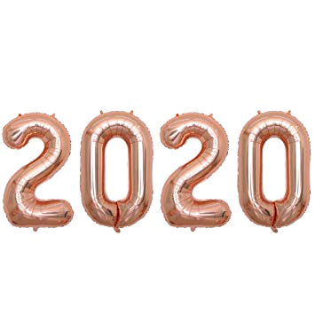 Hello 2020 Rose Gold Foil Balloon Set Happy New Year Celebration Party Decor