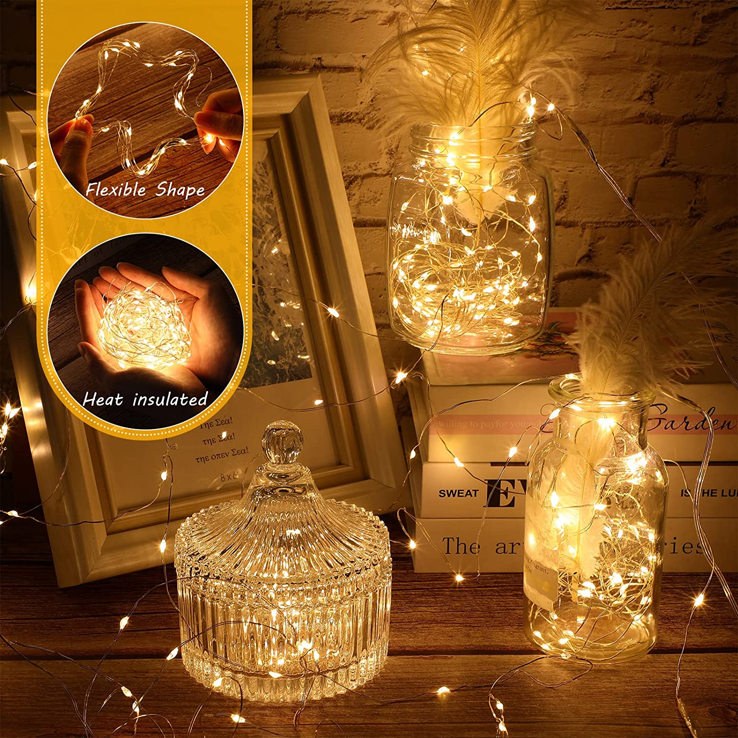 3 x 10m USB Powered LED String Copper Wire Fairy Lights