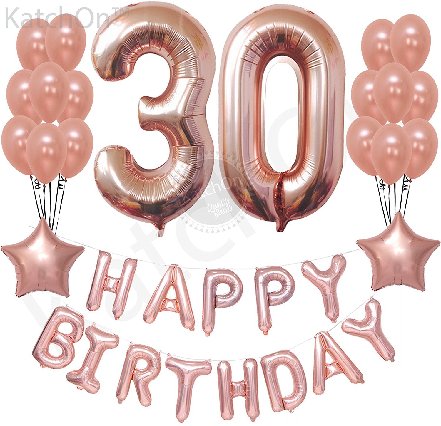 Ultimate 30th Rose Gold Birthday Pack 30