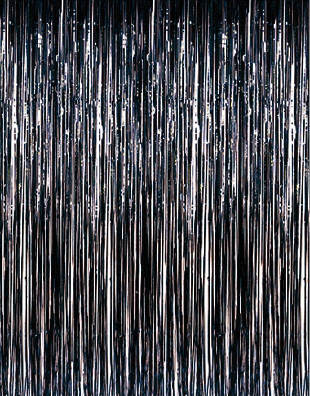 Metallic Tinsel Curtain Foil 1m 2m 3m 4m 5m Backdrop PomPoms Streamers Decor