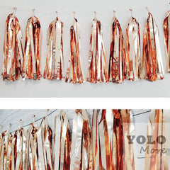 10x Rose Gold Foil Tassel Garland DIY Kit