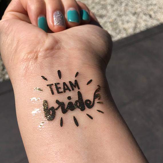 Temporary Tattoo Bride and Team Bride Gold | Lively & Co
