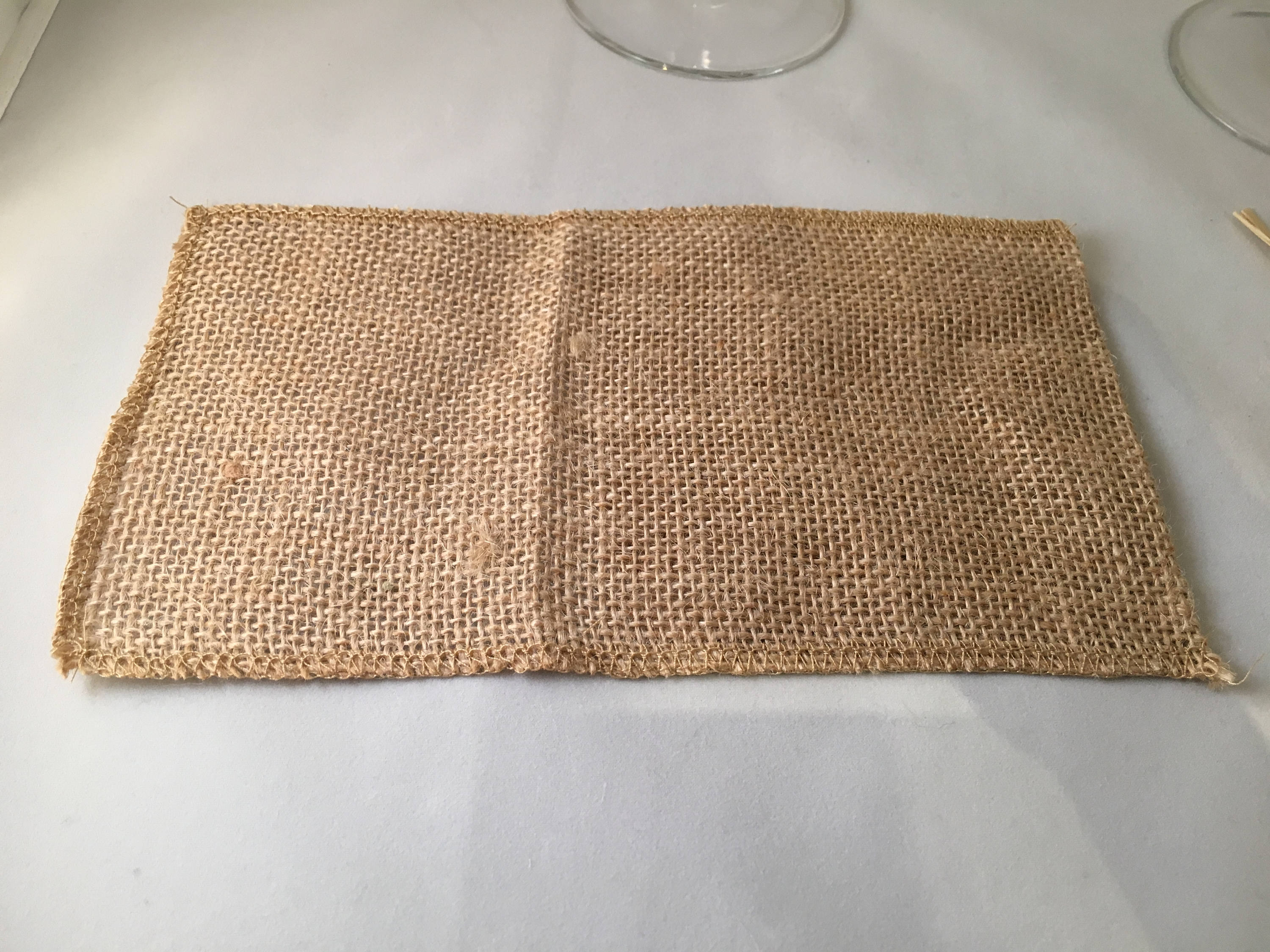 100 x Hessian Lace Wedding Cutlery Holder