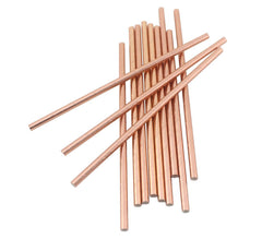 25x ROSE GOLD FOIL Metallic Paper Straws
