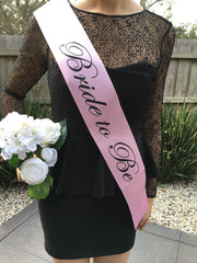 BABY PINK Hens Sash - Hen Sash - Bride To Be Sash - Bridal Shower - Engagement- Hen Party- Bachelorette - Bride- Bridesmaid - Team Bride