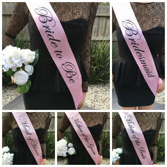 BABY PINK Hens Sash - Hen Sash - Bride To Be Sash - Bridal Shower - Engagement- Hen Party- Bachelorette - Bride- Bridesmaid - Team Bride