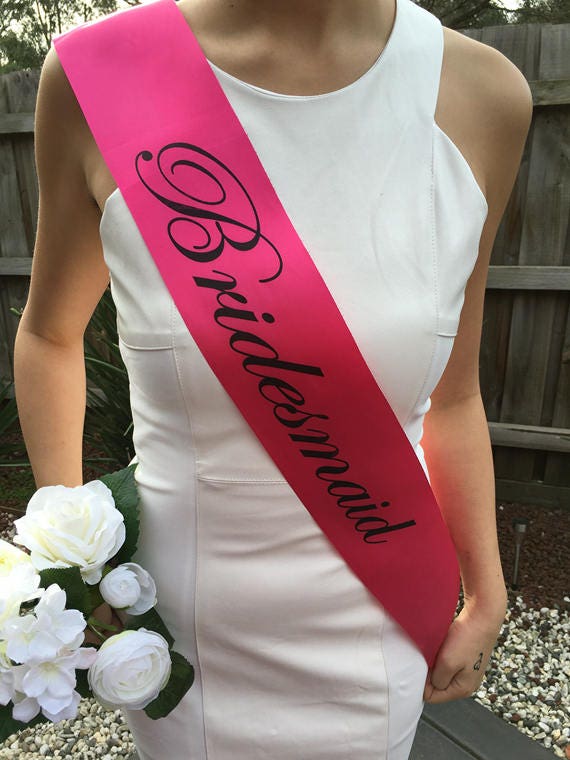 HOT PINK Hens Sash - Hen Sash - Bride To Be Sash - Bridal Shower - Engagement- Hen Party- Bachelorette - Bride- Bridesmaid - Team Bride