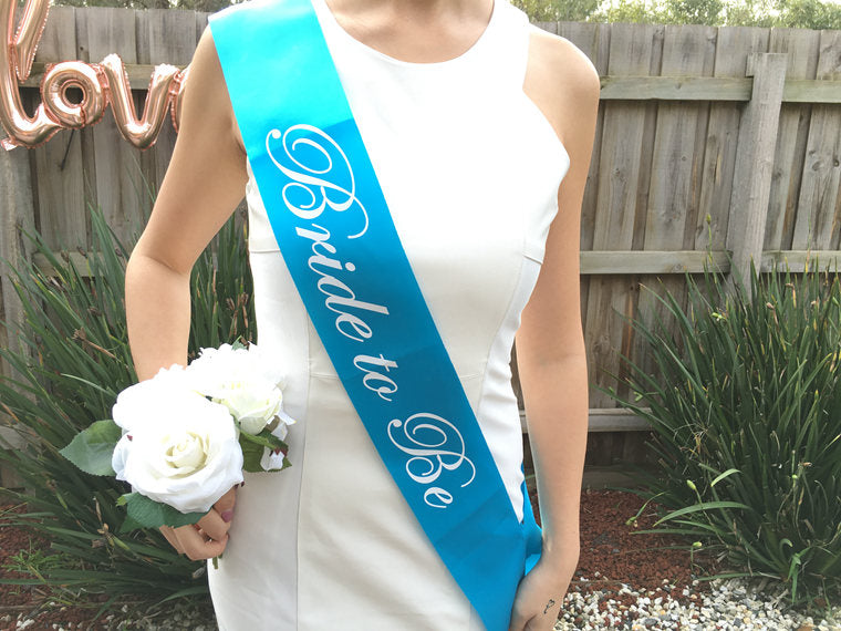 BABY BLUE Hen's Party Sash