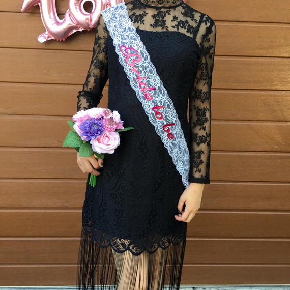 LACE Bride to Be Sash- Bachelorette Hen Sash - Bridal Gift - Bridal Shower - Engagement- Hen Party- Bachelorette Party - Bride - Team Bride