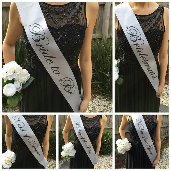 SILVER Hen's Party Sash