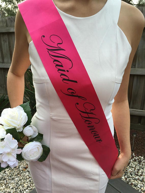 HOT PINK Hens Sash - Hen Sash - Bride To Be Sash - Bridal Shower - Engagement- Hen Party- Bachelorette - Bride- Bridesmaid - Team Bride