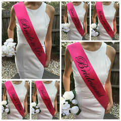 HOT PINK Hens Sash - Hen Sash - Bride To Be Sash - Bridal Shower - Engagement- Hen Party- Bachelorette - Bride- Bridesmaid - Team Bride