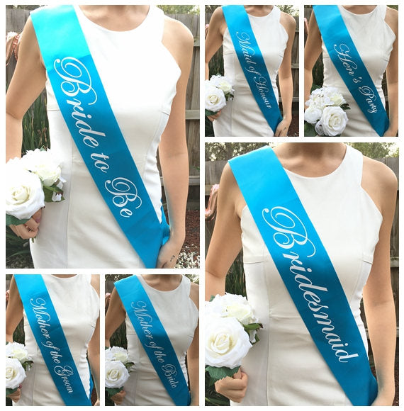 BABY BLUE Hen's Party Sash