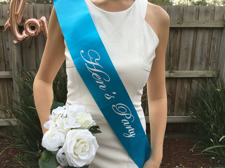 BABY BLUE Hen's Party Sash