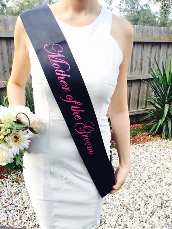 Pink on Black Hens Sash - Hen Sash - Bride To Be Sash Bride Sash- Bridal Shower - Engagement- Hen Party- Bachelorette - Bride- Bridesmaid -