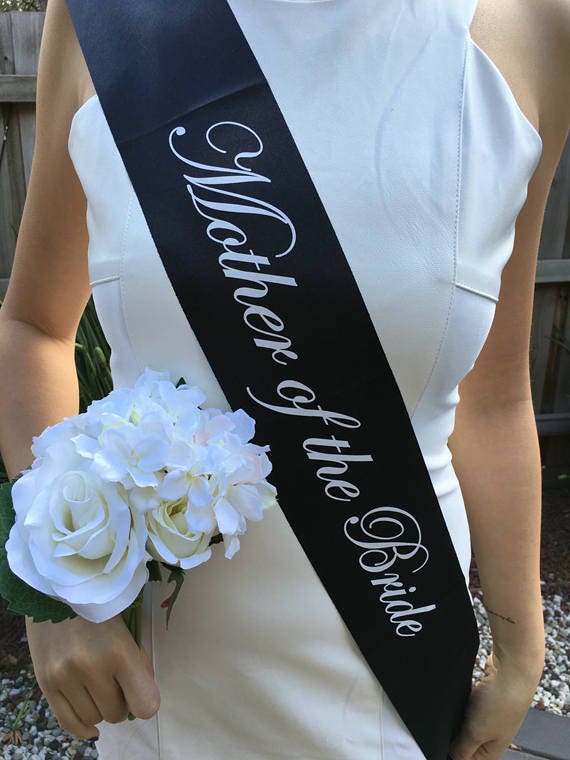 BLACK WHITE Hens Sash - Hen Sash - Bride To Be Sash - Bridal Shower - Engagement- Hen Party- Bachelorette - Bride- Bridesmaid - Team Bride