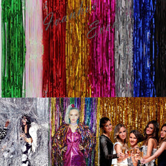 1m Metallic Tinsel Curtain