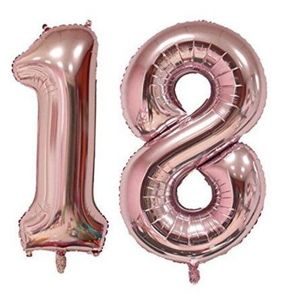 18th Rose Gold Eighteenth Birthday Pack 18 Garland Balloons Decorations Eighteen Party