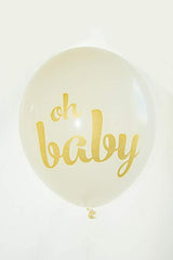 Oh Baby Baby Shower 10pc Garland Confetti Balloons Pack Gender Reveal Decorations Gold Banner