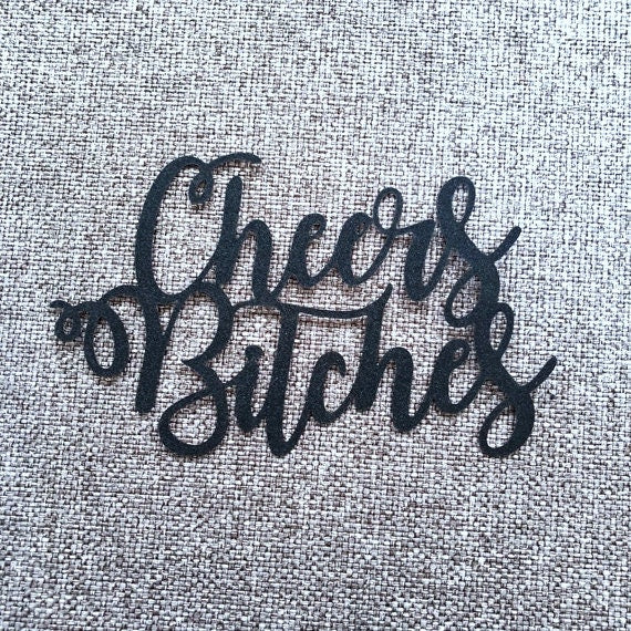 Cheers Bitches Glitter Paper Cake Topper for Bridal Shower Hen Party Birthday Celebration Girls Night Out Decoration