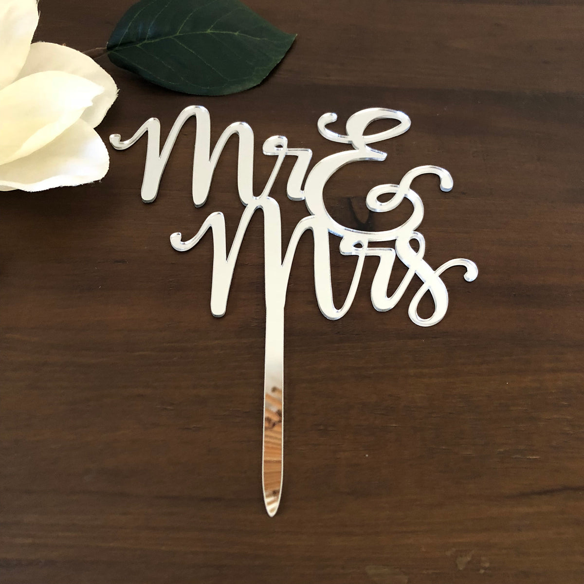 Mr & Mrs Wooden or Acrylic Wedding Cake Topper Wedding Party Decoration Mr and Mrs