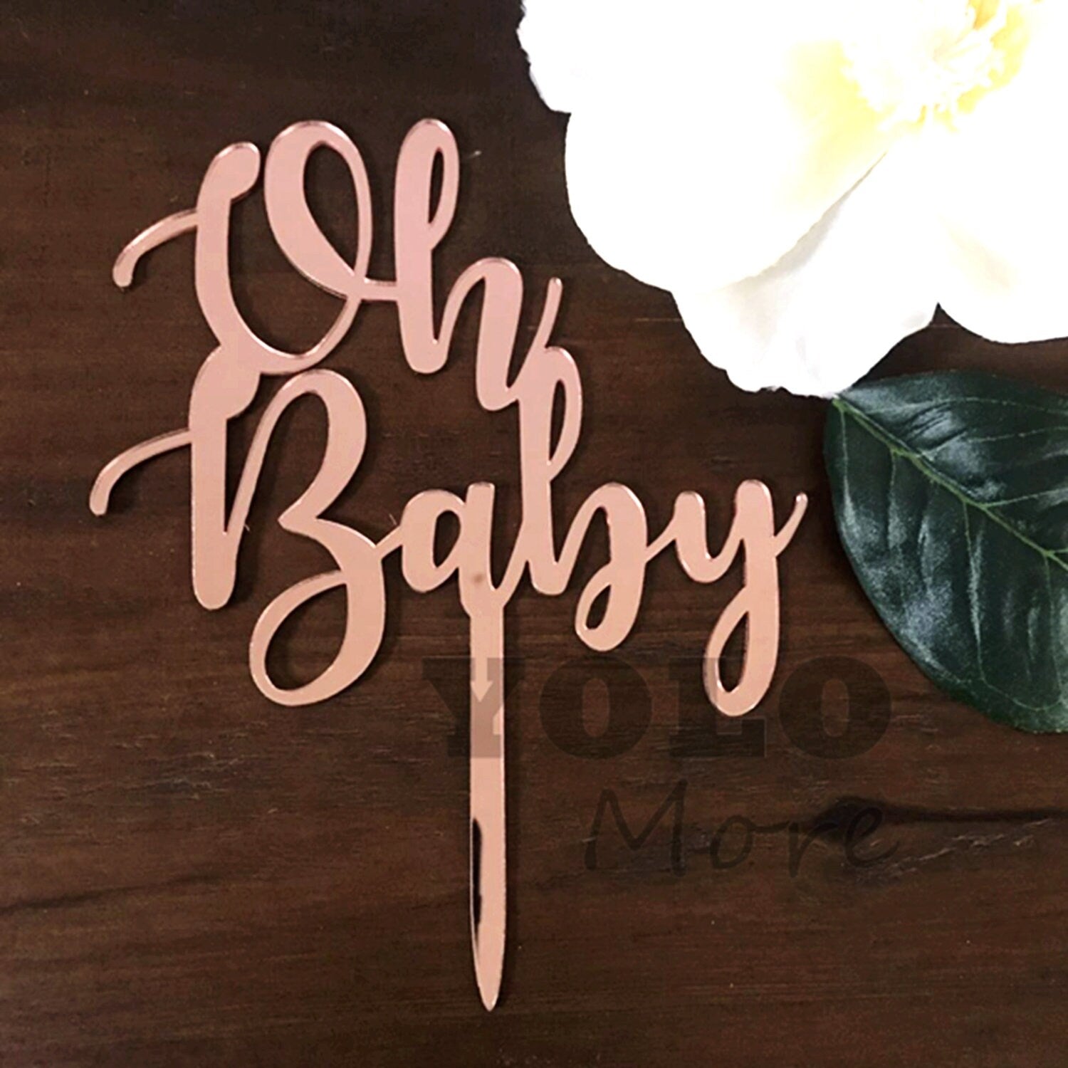 Oh Baby Acrylic Cake Topper Gold & Silver Happy First Birthday Cake Toppers Cake Decorations Birthday Cake Decor