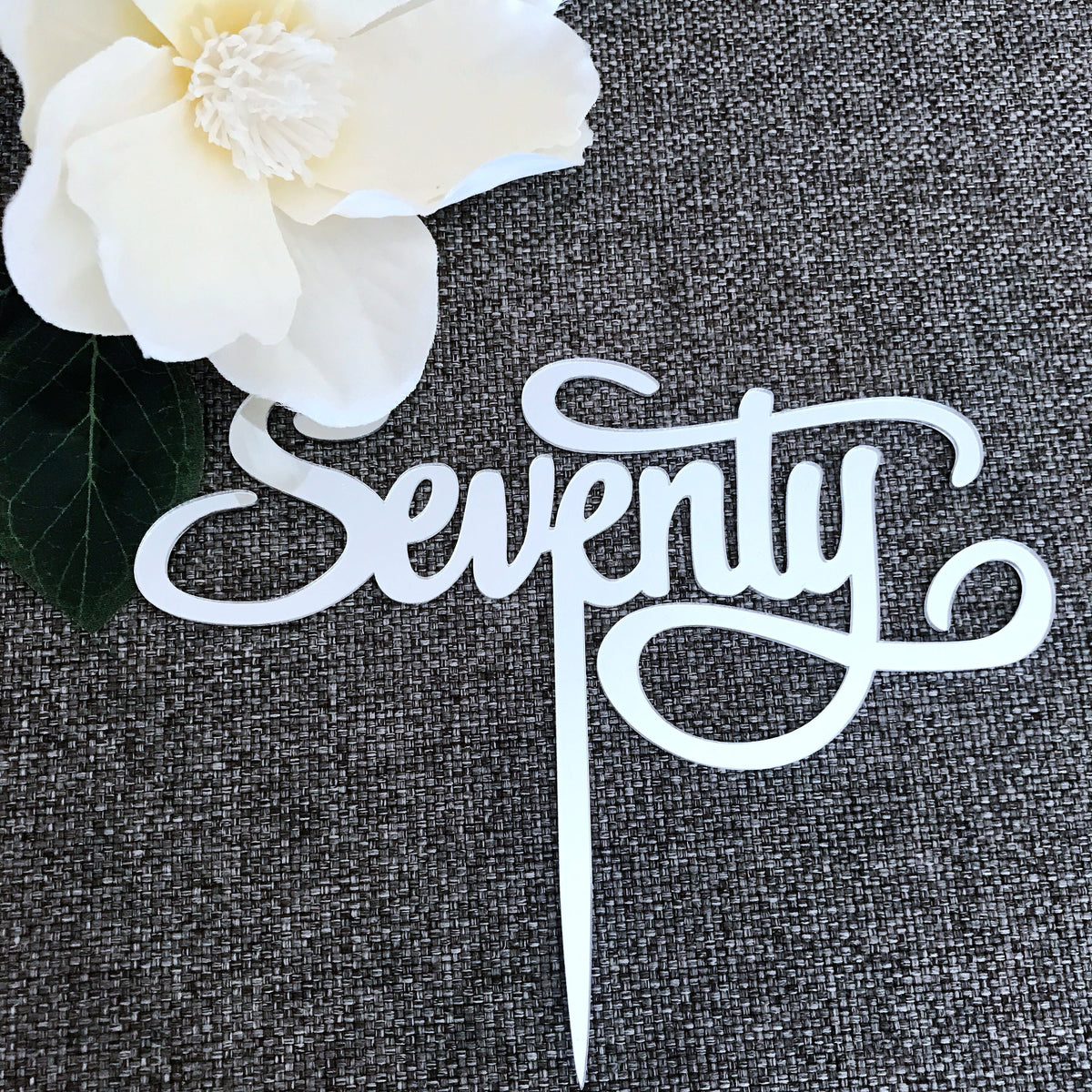 Seventy Birthday Acrylic Cake Topper Gold & Silver Happy 70th Birthday Cake Toppers Cake Decorations Seventieth Cake Decor