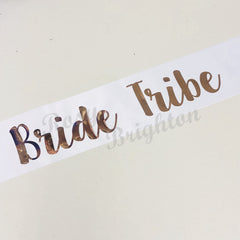 Personalised White Rose Gold Hens Sash - Hen Sash - Bride To Be Sash - Bridal Shower - Engagement- Hen Party- Bachelorette Bride Team Bride